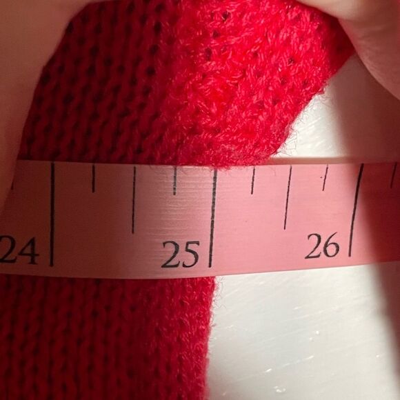 Vintage Red Sweater L Gold Beaded Sequin Roses Knit Holiday 80s Glam Pullover - Picture 10 of 11